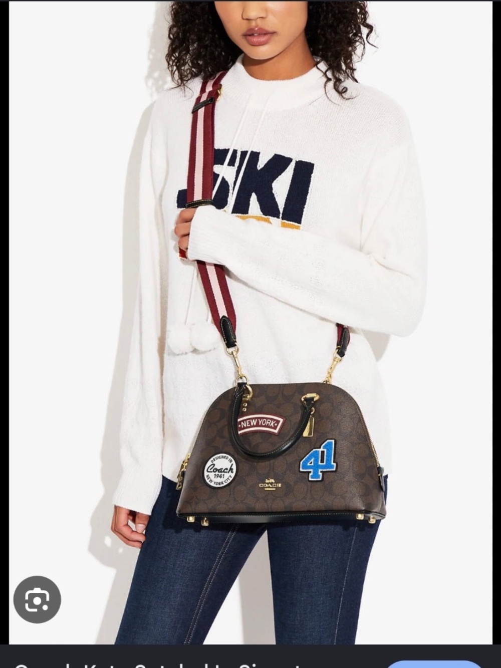Coach Katy Satchel with Ski Patches